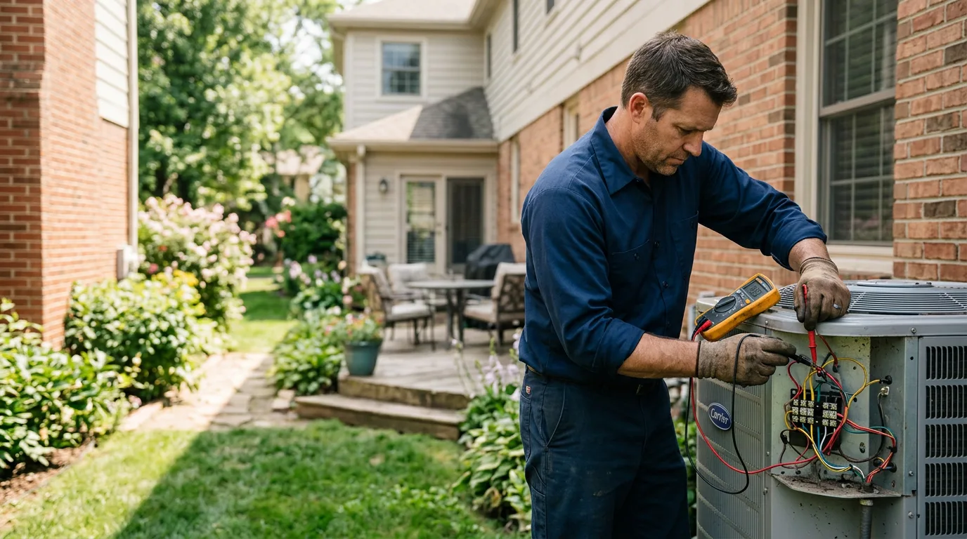 HVAC technician working near Elizabethton, TN